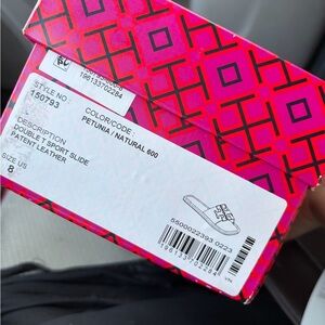 Tory Burch Double T Slide in Petunia Pink